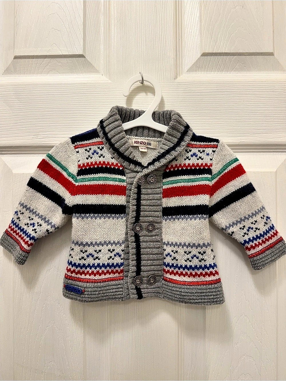 Kenzo Kids Patterned Cardigan Size 3m